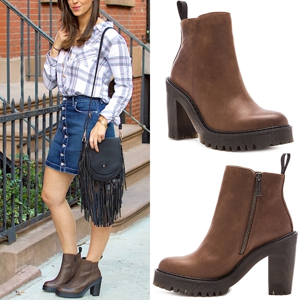 DR./DOC MARTEN Magdalena Leather Heeled Boot